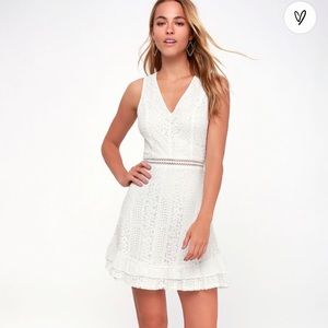 Lulu’s love you always white skater dress